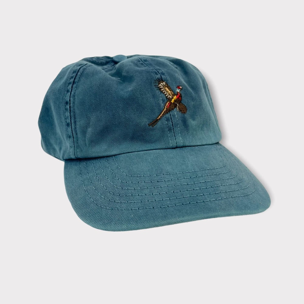 Filson Teal Washed Low Profile Pheasant Embroidered Cap Hat
